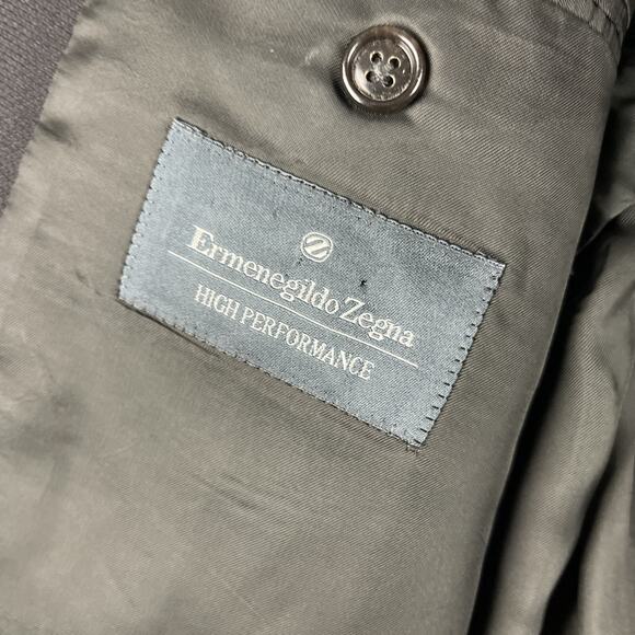 Ermenegildo Zegna Wool Blazer Sport Coat Men 48L Black High Performance 3 Button - Picture 3 of 16